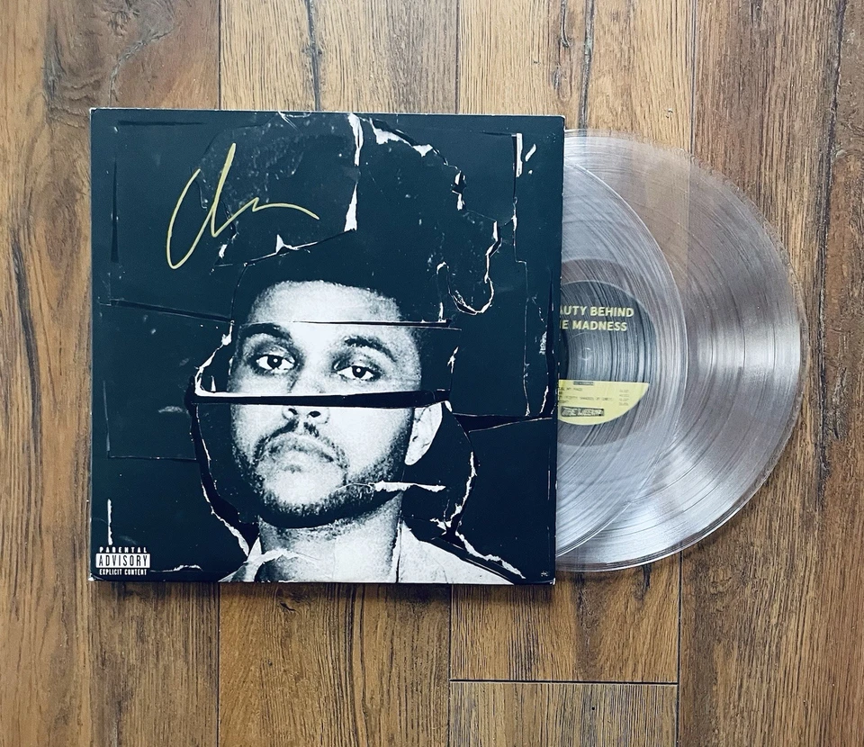 The Weeknd - Beauty Behind The Madness (2015) UO Excl. Clear Vinyl 2xLP SIGNED  - Image 1 of 4
