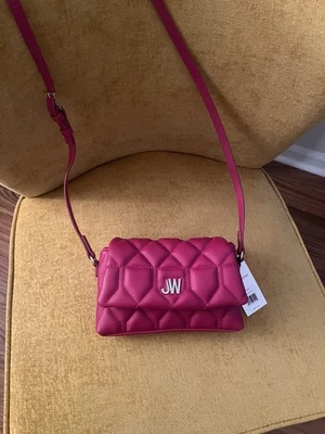 NWT $98 Jason Wu Quilted Vegan Leather Fuchsia Crossbody Bag Purse Pink - Image 1 of 4