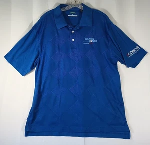Camisa polo de golf Randy Jones Invitational grande azul diamante pieles delanteras juego - Imagen 1 de 16
