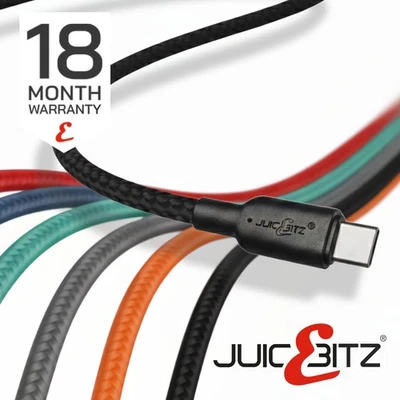 USB To USB-C Fast Charging Cable Braided 5A Phone Charger 0.5m 1m 2m 3m 4m 5m - Image 1 of 4