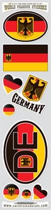 Germany 9 stickers set German flag decals bumper stiker car auto bike laptop - Imagen 1 de 1