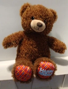 Build A Bear Happy Birthday oso de peluche marrón 15" juguete animal de peluche - Imagen 1 de 6