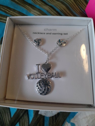 COACH I Love Pallavolo Set Collana e Orecchini Allenatore Regalo