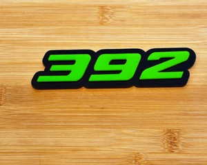 392 Car Emblems 2x Green Black 392 Side Car Fender Badges 3D for 392 Emblem - Picture 1 of 1