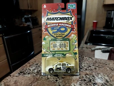  2001 MATCHBOX VIRGINIA " CHEVROLET IMPALA POLICE "( ACROSS AMERICA ) STATE TAGS - Image 1 of 2
