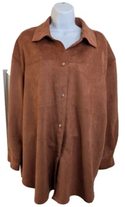 Truth by Republic, Women's, Faux Suede jacket, brown, size 2X - Picture 1 of 3
