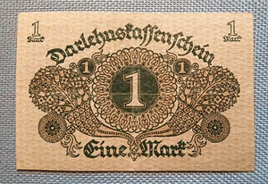 Billete de caja de préstamo Ein Mark Berlín 1 de marzo de 1920 Administración de la deuda del Reich - Imagen 1 de 2