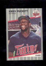 1989 Fleer KIRBY PUCKETT Minnesota Twins Box Bottom Card