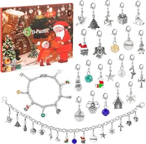 Calendario Avvento Natale COLLANA BRACCIALE D-FANTIX 24 giorni fai da te gioielli NUOVO - Foto 1 di 8