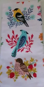 FULL UNCUT ASSORTED BIRDS Print Cotton Kitchen Towel - Picture 1 of 1
