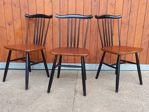 Vintage Teak Chair Tapiovaara Age Wood Retro 60s Dining Room 60er Danish 1/3 Cover