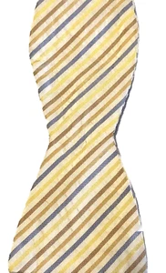 Haspel Classic Diagonal Striped BOW TIE Multi-Color Silk Adjustable 2.5" Width - Picture 1 of 5