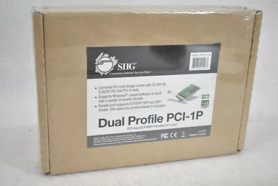 SIIG JJ-P01211-S6 DUAL PROFILE PCI-1P, PCI-BUS ECP-EPP PARALLEL I/O CARD - Image 1 of 3