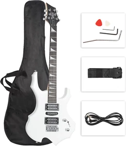 Guitarra Eléctrica Estilo Fuego Ardiente Genial Regalo de Navidad para Principiantes Amantes de la Guitarra - Imagen 1 de 7