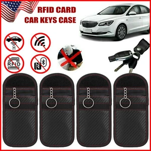 4 X Anti-theft Car Key Fob RFID Signal Blocker Faraday Signal Blocking Pouch Bag - Picture 1 of 12