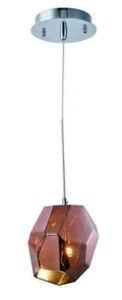 Elegant Lighting-4002D6PNCP-Gibeon POLISHED NICKEL COPPER SHADE PENDANT LIGHT   - Picture 1 of 1