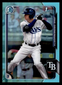 2015 Bowman Chrome Draft Sky Blue Refractor #197 Jake Cronenworth 1st Bowman RC - Picture 1 of 2