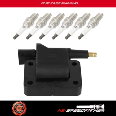 1 Ignition Coil and 6 Spark Plugs Fits Chrysler Dynasty 1991-92 Lebaron 1991-95 - Image 1 of 4