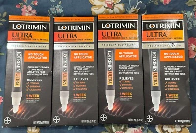 4X Lotrimin Ultra No-Touch Applicator Anti-Fungal Cream 20g Exp 08/25+ New Ship
