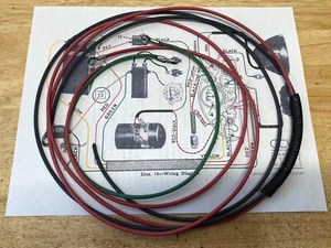 Harley 1930-1936 VL RL C Tail & Stop Lamp Light Wiring Harness Wire Kit 4704-34 - Picture 1 of 3