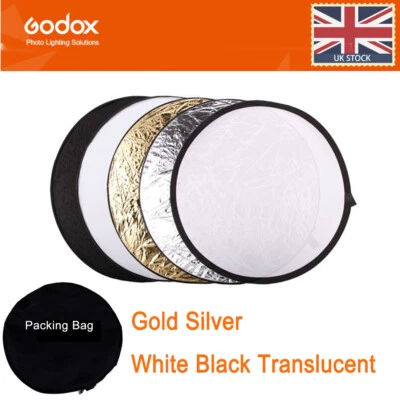 5 in1 110cm 43" Light Diffuser Round Reflector Disc For photography+Bag UK STOCK - Image 1 of 4