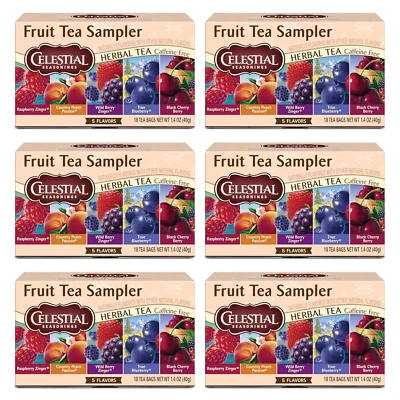 Fruit Tea Sampler Herbal Variety Pack, Caffeine Free, 18 Tea Bags Box, (Pack of  - Image 1 of 4
