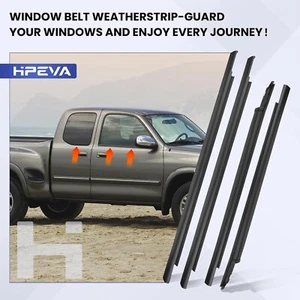 4Pcs Weatherstrip Outer Lower Window For 2000-2006 Toyota Tundra Double Cab - Bild 1 von 7
