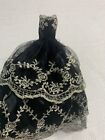 Black Strapless Ball Gown Gold Lace For Barbie 11” Fashion Doll Full Skirt New!