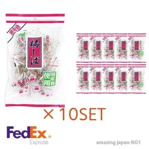 JAPANESE UMESHIBA CRUNCHY PICKLED PLUM UMEBOSHI SNACK 95g X 10 JAPAN - Picture 1 of 2