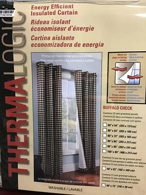 Válvula de ilhó com isolamento térmico para arado e lareira Black Buffalo Check 40 x 15" - Imagem 1 de 2