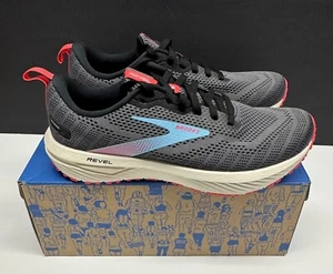 New Brooks Revel 6 Energize Womens 8.5 Black-Ebony-Bluefish Sneakers Shoes NIB - Picture 1 of 7