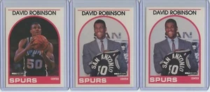 1989 NBA Hoops #310 & #138 (x2) David Robinson 3 Rookie Card Lot - Picture 1 of 2