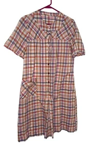 Abito da casa midi vintage anni 50 casual spolverino smock - Foto 1 di 7