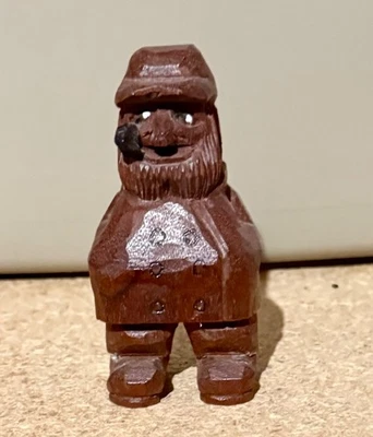 Vintage Hand Carved Wooden Folk Art Sea Captain Figurine - Image 1 of 4