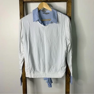 Pullover Anatomie Joss a rayas cuello redondo con cuello de popelina talla L - Imagen 1 de 6