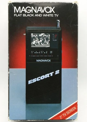 Magnavox Escort 2 portable vintage TV boxed BF3900 Sony Watchman with case works - Image 1 of 4