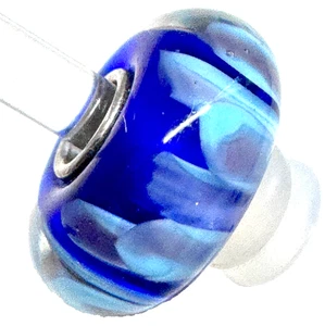 TROLLBEADS Sterling Silver BLUE Petals - Picture 1 of 7