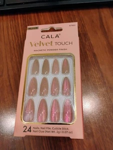 CALA Velvet Touch Press On Nails Set Of 24. Magnetic Powder Finish. 87903 - Picture 1 of 2