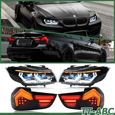 2 pares de faros LED para BMW Serie 3 E90 E91 Sedán 2009-2012 faros traseros DRL Foto 1 de 4