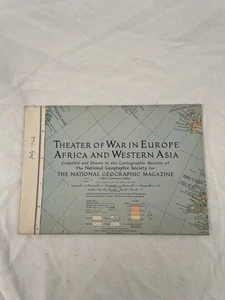 Vintage National Geographic Map Theatre Of War In Europe Africa And Western Asia - Foto 1 di 6