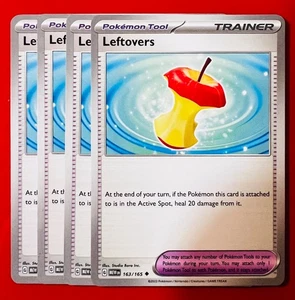 4x Leftovers 163/165 Pokémon TCG Scarlet & Violet - 151 - NM Playset Lot Tool - Picture 1 of 1
