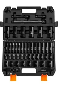 BOEN 1/2" 45PCS Metric Socket Set 9mm to 32mm, 45pcs Deep + Shallow - Picture 1 of 7