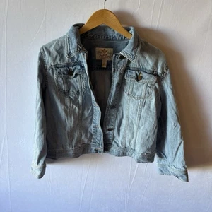Chaqueta vaquera grande Lauren Ralph Lauren para mujer lavado claro - Imagen 1 de 4