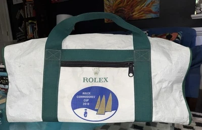 Rolex Commodores Cup 2010 Bolsa de Lona Grande Yate Blanco Verde Edición Especial Foto 1 de 4