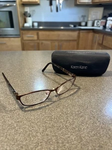 Marco de gafas Karen Kane madera rosa para mujer marrón moca borde completo 53-16-135 - Imagen 1 de 5