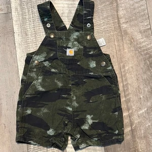 Carhartt Green and Black Bib Overall Shorts - Gr. 12 Monate - Bild 1 von 9