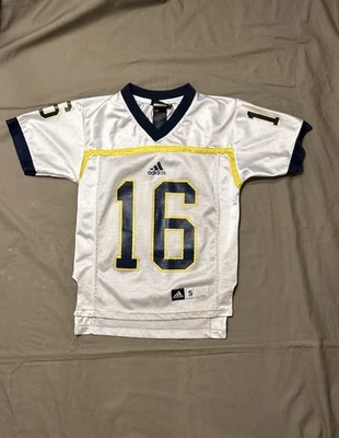 Youth Michigan Football Jersey Adidas Youth Size Small (8) NCAA Wolverines # 16 - Image 1 of 4