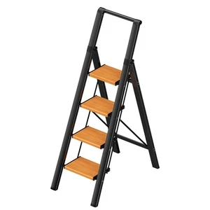 4 Step Ladder, Folding Step Stool with Convenient Handgrip for - Picture 1 of 8