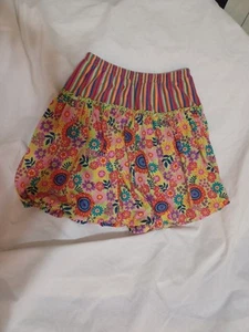 Hanna Anderrson Girls Size 140cm US 10 Rainbow Stripes & Floral Pull On Skirt - Picture 1 of 12
