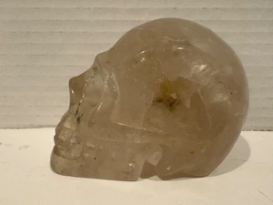 Quartz Crystal with Inclusions Skull, Realistic, Crystal Healing 2 1/2 ”x 3” - Picture 1 of 7